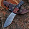 Damascus Steel Hunting Knife with Sheath Handmade Fixed Blade Bowie Knife The Perfect Gift for M