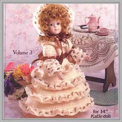Digital - Vintage Dolls 14" Crochet Pattern - Little Girls of Yesterday for Dolls 14" - English - PDF