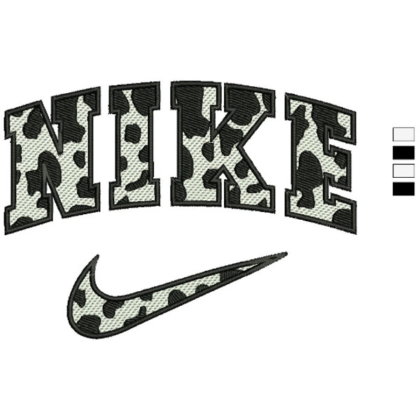 Nike Cow Embroidery design file pes. Machine embroidery design. Machine embroidery pattern, Instant Download.png