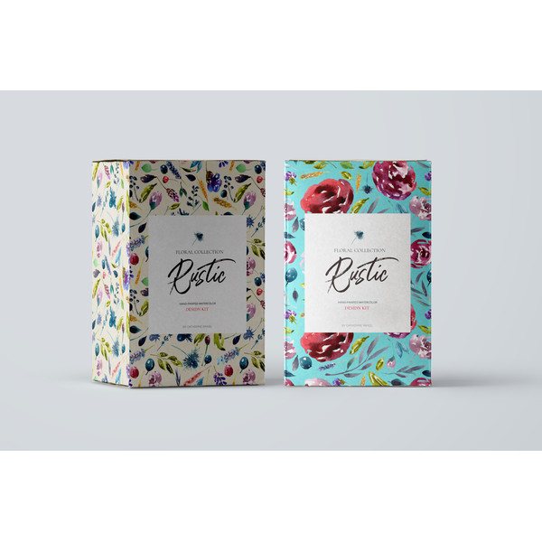 Floral packaging design card boxes