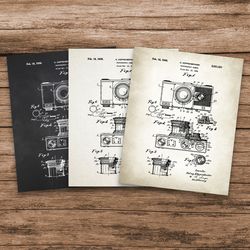 Vintage Camera Patent, Retro Camera, Camera Art Poster, Camera Wall Poster, Photography Gifts, Photo Camera Poster