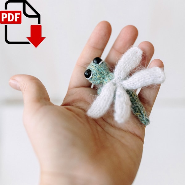 Tiny Dragonfly knitting pattern. Knitted insect step by step | Inspire ...