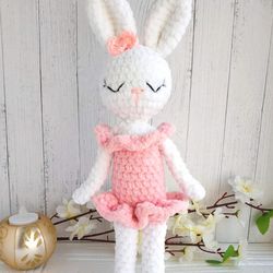 CROCHET BALLERINA BUNNY Pattern - Amigurumi crochet pattern (English) - Plush toy pattern - Crochet Animal pattern