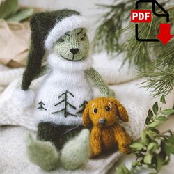 Evel Christmas Elf knitting pattern. Basic set of removable clothes. DIY knitting tutorial. English and Russian PDF.