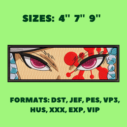 tengen eyes embroidery design, anime eyes embroidery, anime pes design, machine embroidery pattern, anime digitizing