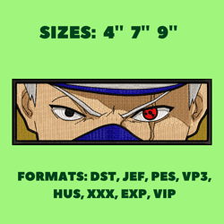 kakashi eyes embroidery design, anime eyes embroidery, anime pes design, machine embroidery pattern, anime digitizing