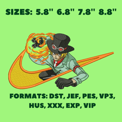 sabo embroidery design file /anime embroidery design/ anime design/ pes format/ one piece