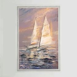 nautical sailboat digital print | regatta - yacht race | nautical decor art | digital download wall art