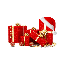 Christmas decoration red gift box picture - PNG