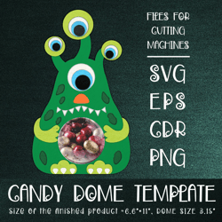 four eyed monster | candy dome template