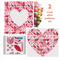 1 2 cross stitch patterns set Hearts with and inside Saint Valentine abstract modern style cross stitch digital printable pattern for home decor and gift.png
