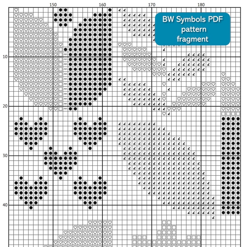 4 2 cross stitch patterns set Abstract pattern and Heart inside Saint Valentine abstract modern style cross stitch digital printable pattern for home decor and
