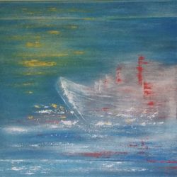 oil painting Scarlet Sails