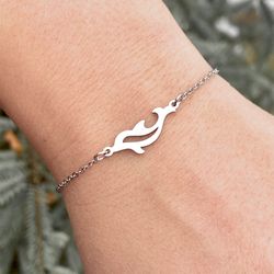 Dolphin bracelet, Stainless steel jewelry