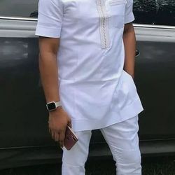 african men clothing, 2pics men sets, cotton fabric, different sizes and colors, men wesrs, all occassion, wedding suit