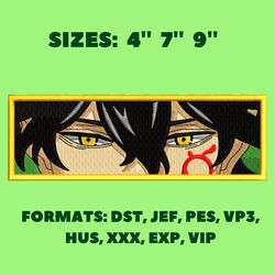 Yuno eyes embroidery design, anime eyes embroidery, anime pes design, machine embroidery pattern, anime