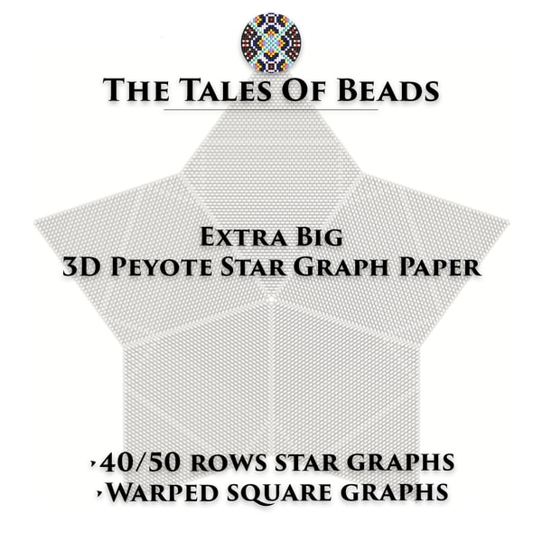 Extra Big Peyote Star Graph Paper / Stars Beading Graphs - Inspire Uplift