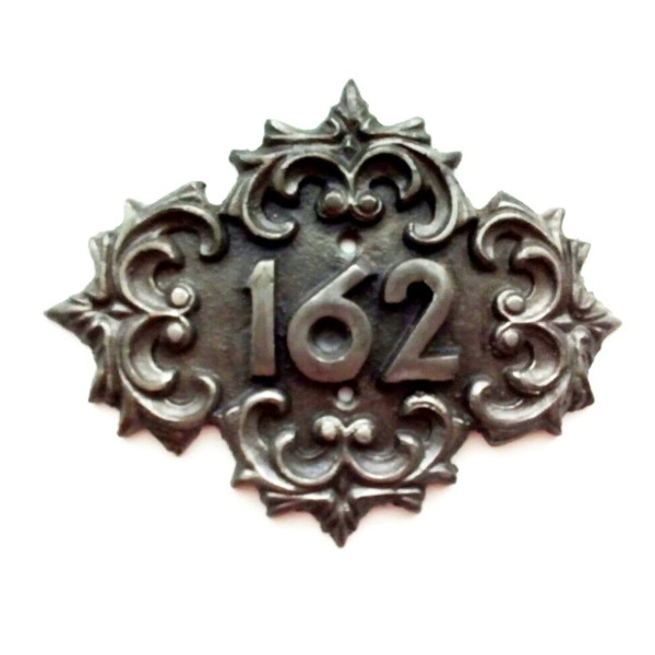 address sign 162 door number plaque cast iron