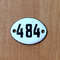 484 small address number plate vintage