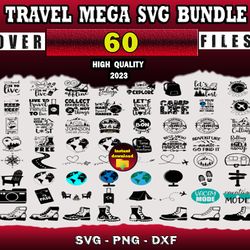 60 TRAVEL SVG BUNDLE - SVG, PNG, DXF, EPS, PDF Files For Print And Cricut