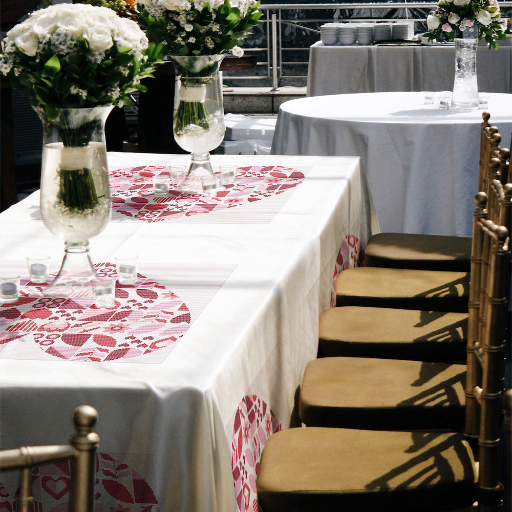 19 Saint Valentine Heart with Boho style red pink colors abstract modern style cross stitch digital printable pattern for home decor and gift.jpg