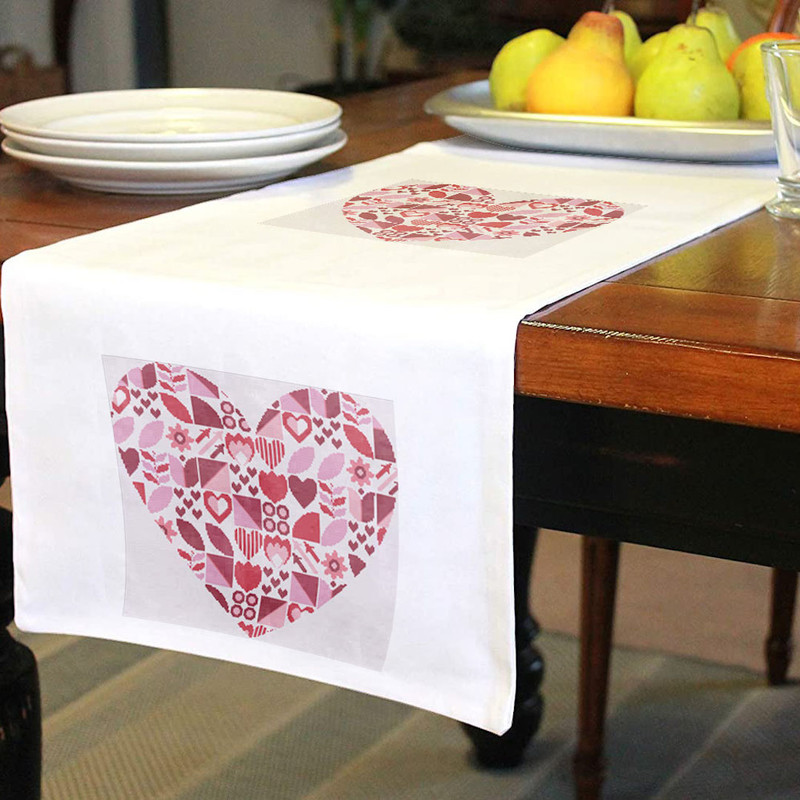 18 Saint Valentine Heart with Boho style red pink colors abstract modern style cross stitch digital printable pattern for home decor and gift.jpg