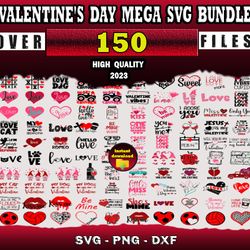 150 VALENTINE'S DAY SVG BUNDLE - SVG, PNG, DXF, EPS, PDF Files For Print And Cricut