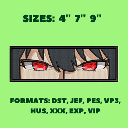 yor eyes embroidery design, anime eyes embroidery, anime pes design, machine embroidery pattern, anime