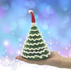 Emerald Christmas tree figurine, emerald green small tree holiday decoration, small artificial tree, holiday table decor
