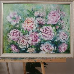 Flowers Original Oil Painting Handmade Art