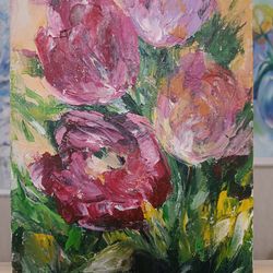 Tulips Oil Painting Minipainting Floral art
