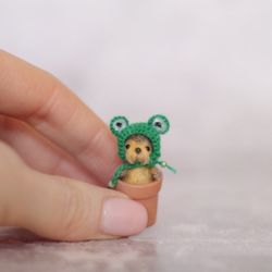 Micro toy puppy, Miniature yorkie, Mini yorkshire terrier, Dollhouse miniature