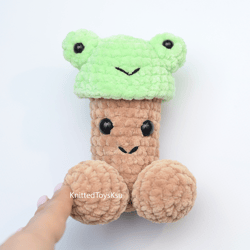 Penis plush funny gift with frog hat, gag Bachelorette gift ideas, dick sexy soft toy for wife, Hen Party gift ideas