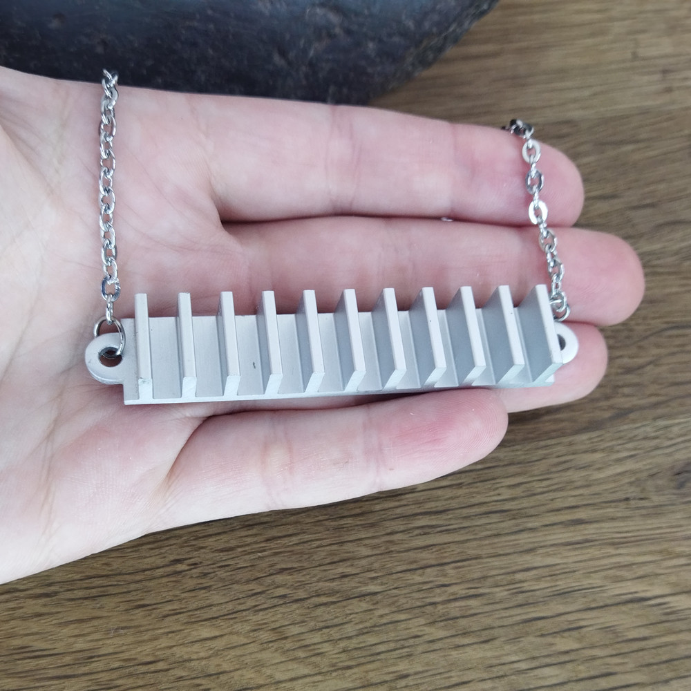 cybertech-necklace-silver-tone