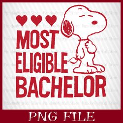Most eligible bachelor, Snoopy Valentines png, Snoopy with heart, Snoopy with love, Snoopy png, Valentines Snoopy