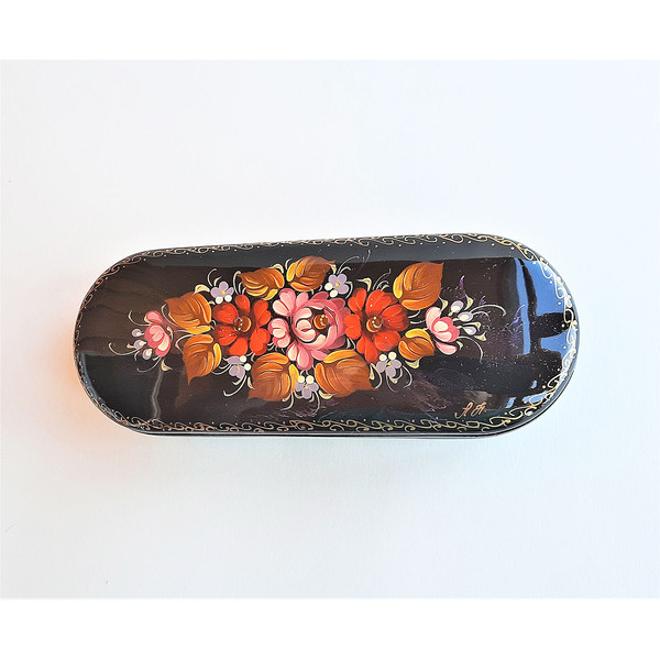 floral russian glasses case hard
