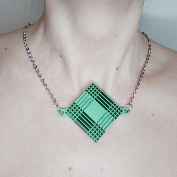 Neon-green-cyberpunk-necklace-unisex