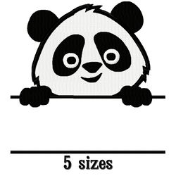 panda machine embroidery designs. black and white art. embroidery designs trendy. digital download.