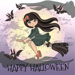 happy halloween spooky holiday cartoon vector illustration set