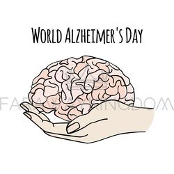 health care world alzheimer day medicine vector illustration