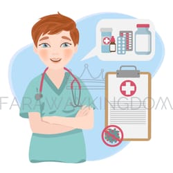 health care online coronavirus medicine doctor vector set