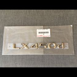 Toyota Genuine LX450d Chrome Rear Emblem Badge for Lexus LX450d