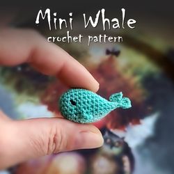 Whale brooch crochet pattern, amigurumi toy pattern, crochet DIY, crochet tutorial, how to crochet guide