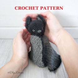 Crochet pattern the bat toy amigurumi halloween gift US and UK terms stuffed animal