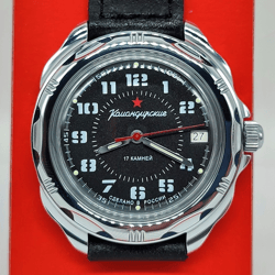 Vostok Komandirskie 2414 Black 211186 Brand new Men's mechanical watch