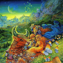 pdf cross stitch pattern - zodiac signs - taurus