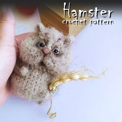 Hamster crochet pattern, amigurumi toy pattern, crochet toy DIY, hamster crochet tutorial, how to crochet toy guide