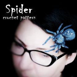 Spider crochet pattern, brooch crochet pattern, amigurumi toy pattern, crochet DIY, crochet tutorial, how to crochet