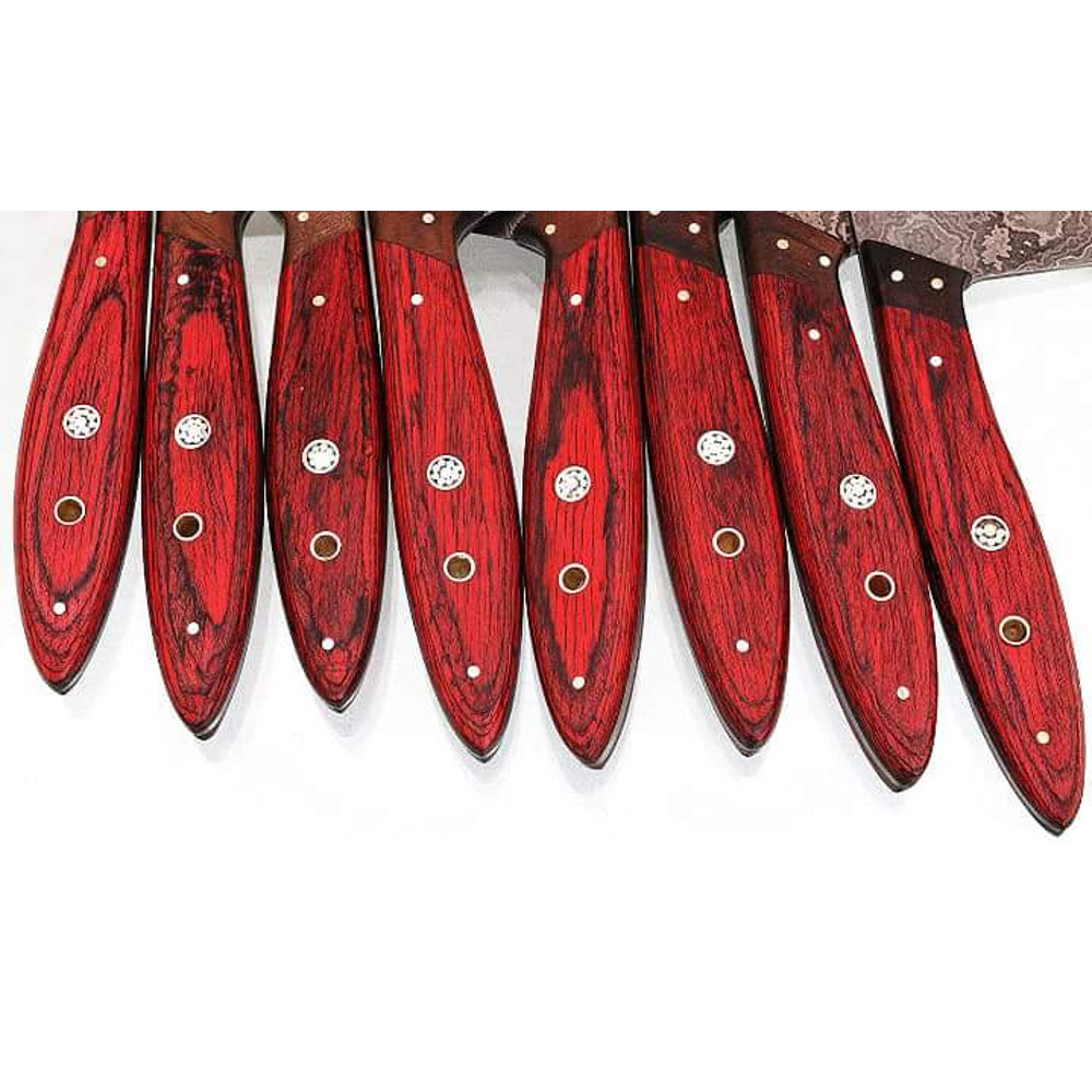 Damascus Steel Chef Set of 8 Pieces