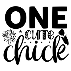 One-cute-chick-Tshirt Design Template  Vectorfreek